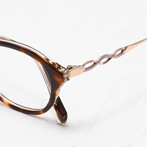 Men's Cat Eye Full Rim <b>Eyeglasses</b> Solid Color Anti-Uv Vision Correction <b>Frames</b> Oval Face Shape Match - Product Image 5