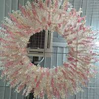 Guirlande florale artificielle M902 rose et blanche, lustre suspendu pour mariage, longue draperie de fleurs de glycine, décoration de plafond en forme d'anneau