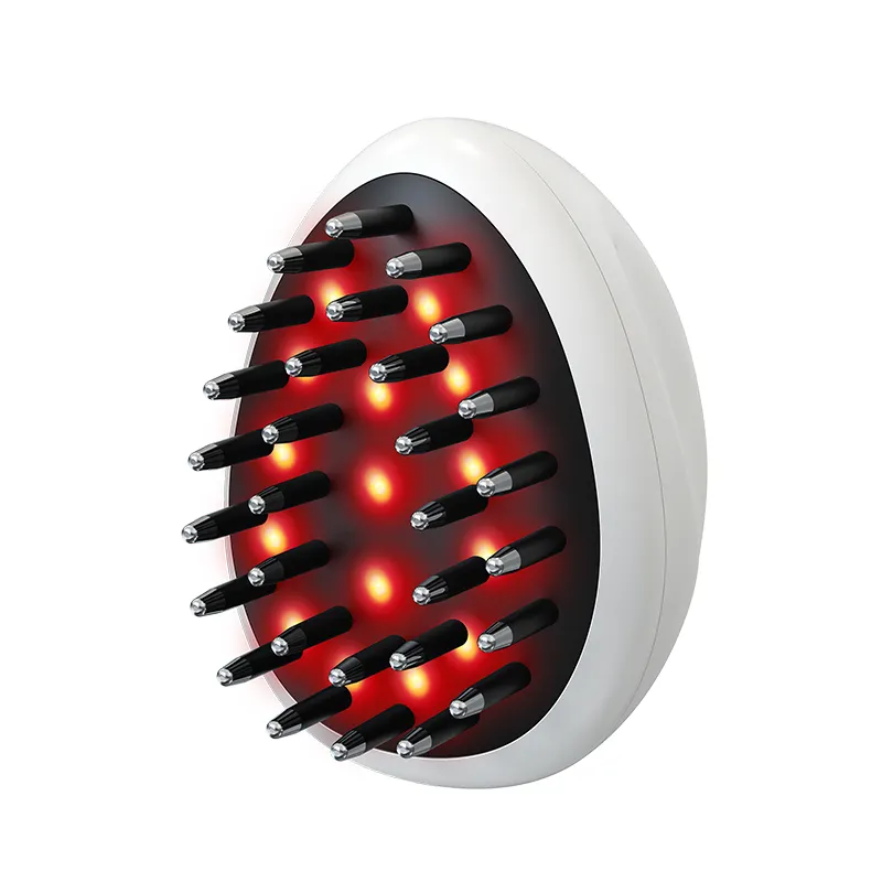 Multi-Functional hair brush scalp massager electric beauty device head hair comb red led light scalp massage brush