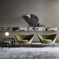Fauteuil de loisir moderne avec pieds en métal, dossier en tissu velours SPARKLE, salon, chambre à coucher, hôtel, villa, bureau à domicile, meubles de maison durables