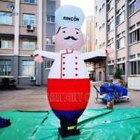 Publicité sur mesure gonflable agitant la main Chef Air Dancer Man
