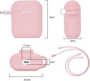 실리콘 Airpods 케이스 무선 이어폰 헤드셋 귀여운 모피 볼 케이스 키 체인