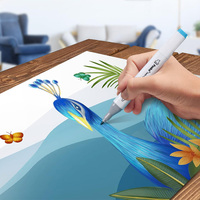 Marqueurs à encre à base d'alcool Foska en stock, 24, 36, 48, 60 couleurs, séchage rapide, fournitures de dessin artistique, marqueur à double pointe avec boîte de rangement