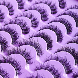 Fournitures de faux cils de maquillage, cils naturels vaporeux et volumineux, faux cils, paquet de 40 paires, cils en bande moelleux et russes, vente en gros - Product Image 1