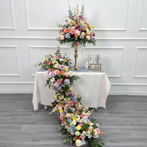 Fabbrica di Fiori Artificiali DKB, Vendita all'Ingrosso di Decorazioni Floreali per Matrimoni, Runner di Fiori Artificiali Colorati - Product Image 6