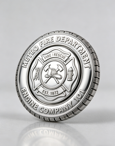 Moneda Conmemorativa Giratoria Personalizada con Forma de Neumático 3D para el Departamento de Bomberos, Moneda de Recuerdo, Moneda Conmemorativa de Rescate de Bomberos - Product Image 3