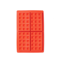 Moules de cuisson en silicone à 4 cavités sans BPA personnalisés Moule à gâteau en silicone en forme de gaufre pour plateau à crêpes au chocolat Biscuit