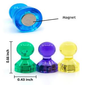 המפעל הסיטונאי מגנטי צבעוני מגנטי מגנט לדחוף מגנט סיכה חזק סיכה עבור משרד באמצעות - Product Image 2