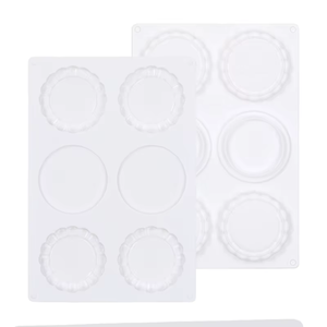 Molde de Silicona Redondo de 6 Cavidades para Tartas, Antiadherente, de Grado Alimenticio, para Quiches, Mousses y Postres - Product Image 2