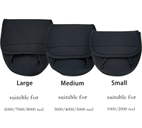 Accessoires de pêche sac de couverture de moulinet de pêche noir à manches en néoprène
