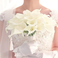 Bestseller Realistische Kunstblumen Calla-Lilien aus Kunststoff für Hochzeiten Brautsträuße Heim Tischdekoration Muttertag Weihnachten