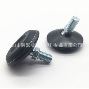 Furniture <b>Leg</b> 38mm Diameter Stainless Steel Black Paint <b>Adjustable</b> Height Chair <b>Table</b> Pad - Product Image 3