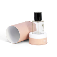 Boîte d'emballage de bouteille d'emballage de parfum cosmétique de luxe personnalisée avec logo tube d'emballage de cylindre rose tube de papier