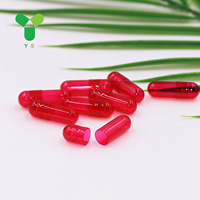 Capsules vides colorées YS, capsules vides rouges taille 0 1 2, capsules de gélatine vides