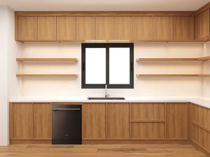 Meubles de cuisine sur mesure de luxe, en forme de îlot de cuisine prêt à assembler, en contreplaqué mélaminé, armoire de cuisine - Product Image 2