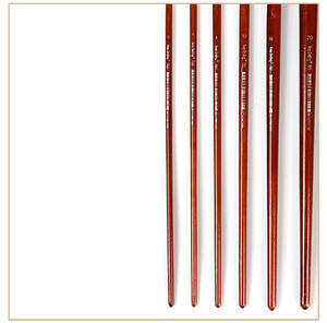 保持微笑13支圆形长柄尼龙头发丙烯酸油漆刷丙烯酸油彩 - Product Image 6