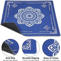 Tapis de Mahjong 33" x 33" – Tapis de jeu américain antidérapant et insonorisant pour Mahjong, Poker, Dominos et Jeux de Cartes