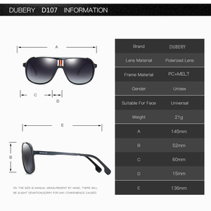 D107 DUBERY <span class=keywords><strong>Gafas</strong></span> de Sol de aviación de metal más populares <span class=keywords><strong>Gafas</strong></span> de rana polarizadas <span class=keywords><strong>Gafas</strong></span> protectoras de diseño italiano - Product Image 6