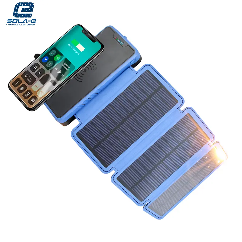 Outdoor Folding Faltbare wasserdichte Solar panel Power Bank Dual USB Schnell ladegerät 20000mah für Smartphone DC, Mini USB Rohs