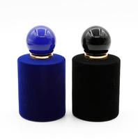 Flacon de parfum personnalisable en velours, rond, vide, 100 ml, flacon de parfum en verre, vaporisateur