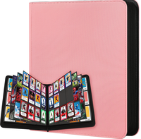 Classeur à fermeture éclair en cuir PU MIO personnalisé à 12 pochettes, 480 cartes, portable et écologique pour les jeux de cartes à collectionner (TCG)