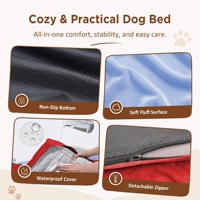 Lit pour chien coloré et ludique, imperméable, orthopédique, en mousse alvéolée, avec rebord, canapé pour animaux de compagnie, pour grossistes, usine personnalisée, OEM