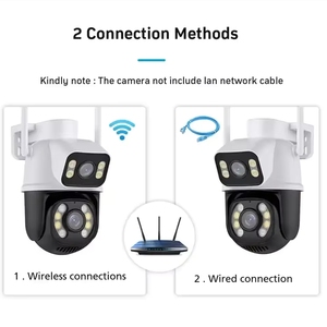 HD 1080P Dual Lens Home telecamera di monitoraggio di sicurezza intelligente visione notturna <span class=keywords><strong>vigilanza</strong></span> con doppia luce cavi di comunicazione - Product Image 6