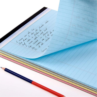 Bloc-notes légal coloré large règle 8.5x11.75 épaisseur 20lb papier coloré 40 feuilles perforé bloc-notes robuste