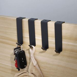 WEKIS Popular Over the Door Stainless Steel Single <b>Hook</b> in Black Color Powder <b>Towel</b> Coating for Clothing - Product Image 1