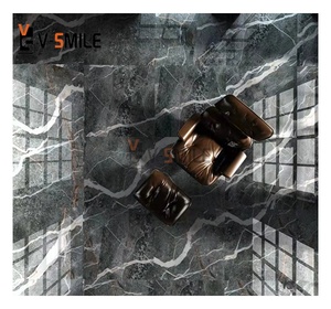 Azulejo de mármol gris <span class=keywords><strong>Carso</strong></span> de decoración de suelo natural para decoración de oficina y salón azulejos de Arte Moderno - Product Image 5