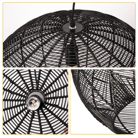 Lampes suspendues en rotin tissé à la main en osier