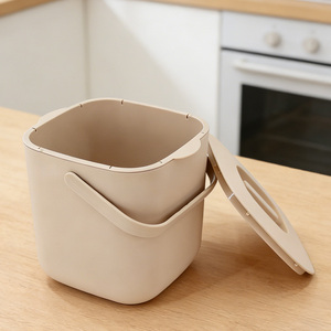 Poubelle à déchets organiques, bac à compost, bac à compost écologique, bac à compost pour déchets alimentaires avec couvercle, bac à compost de cuisine 7L 4L - Product Image 6