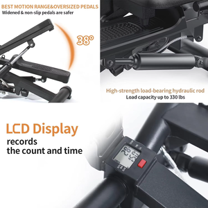 Steppeur sportif Wellshow pour l'exercice avec bandes de résistance, steppeur rotatif, machine à crunch abdominal pour l'entraînement en salle de sport - Product Image 6