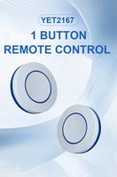 Interruptor de Pared de un Solo Botón YET2167, 433MHz, Código Variable, Fácil de Instalar, Simple de Operar, Sistema de Hogar Inteligente, 1 Botón