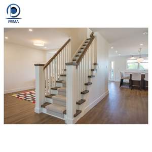 Diseño de escalera recta Prima <span class=keywords><strong>con</strong></span> iluminación de escalón <span class=keywords><strong>LED</strong></span> <span class=keywords><strong>Escaleras</strong></span> modernas personalizadas Escalera de barandilla de poste Delgado - Product Image 5