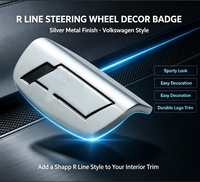 Autocollant d'emblème de volant pour VW R-Line GTS, décoration intérieure de voiture pour Passat Magotan Golf CC Sagitar