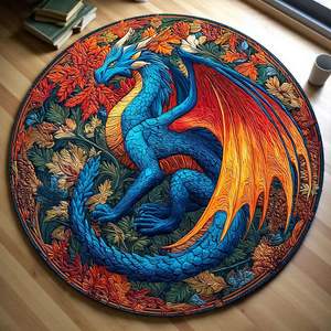 Tapis rond Wan Xinlong en velours cristal, style bohème, résistant aux taches, pour salon, décoration de canapé, hiver 2025 - Product Image 1