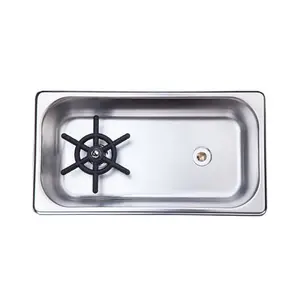 Commercial stainless steel glass rinse with sink for bar counter cafe hotel kitchen cup washer
