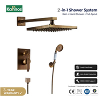 thermostatiques mélangeur pommeau douche pluie ensemble de douche douches de salle de bain double tête ensemble système de pluie