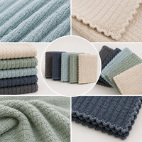 Serviette de visage Fictory Direct en coton biologique tissé 300 GSM 30x30cm, épaisse, absorbante et à séchage rapide pour activités intérieures et extérieures