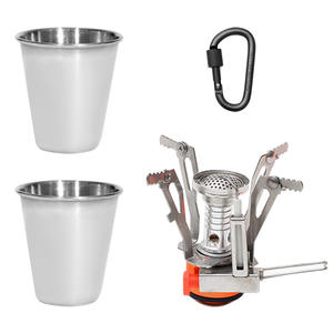 Juego de Utensilios de Cocina Portátiles para Exteriores, para 1-2 Personas, de Aleación de Aluminio Antiadherente, Ligero, para Acampar, con Bolsa de Transporte - Product Image 2