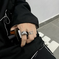 VAF Punk Heart of Thorns Ring Bague en acier inoxydable Anillo Corazon de Espinas Herz der Dornen-Ring