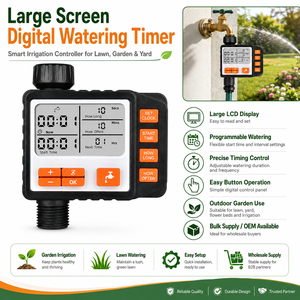 Temporizador de Riego Automático para Jardín con Pantalla Grande, Riego Inteligente Digital sin Baterías para Césped y Patio Exterior - Product Image 1
