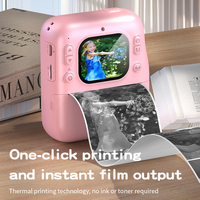 Cámara de Impresión Instantánea para Niños, Cámara Digital con Impresión Térmica, 1080P, Doble Lente, Pantalla IPS, Tipo-C, ABS, Juguete, Regalo de Cumpleaños