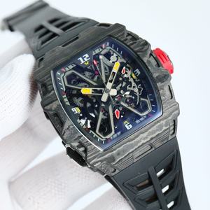 Montre automatique à mouvement mécanique avec boîtier en fibre de carbone, lumineuse et étanche pour homme - Montre-bracelet de style classique 2026 - Product Image 1