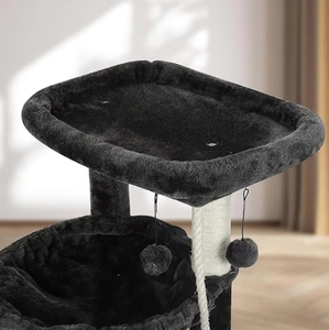 Rumah Pohon Kucing Bertingkat Modern, Gratis Ongkir, Pabrik Cina, Rangka Panjat Kucing, Tiang Garukan Sisal, Bahan Plush, Kemasan Karton - Product Image 6