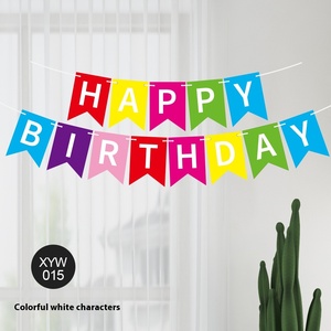 ปั๊มลาย Fishtail ธงสุขสันต์วันเกิดสุขสันต์วันเกิดสุขสันต์วันเกิดของตกแต่งงานปาร์ตี้สุขสันต์วันเกิดแบนเนอร์ - Product Image 6