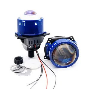 60w/灯泡高流明双灯杯蓝色透镜超排热双杯头灯双发光二极管投影仪透镜3.0蓝色