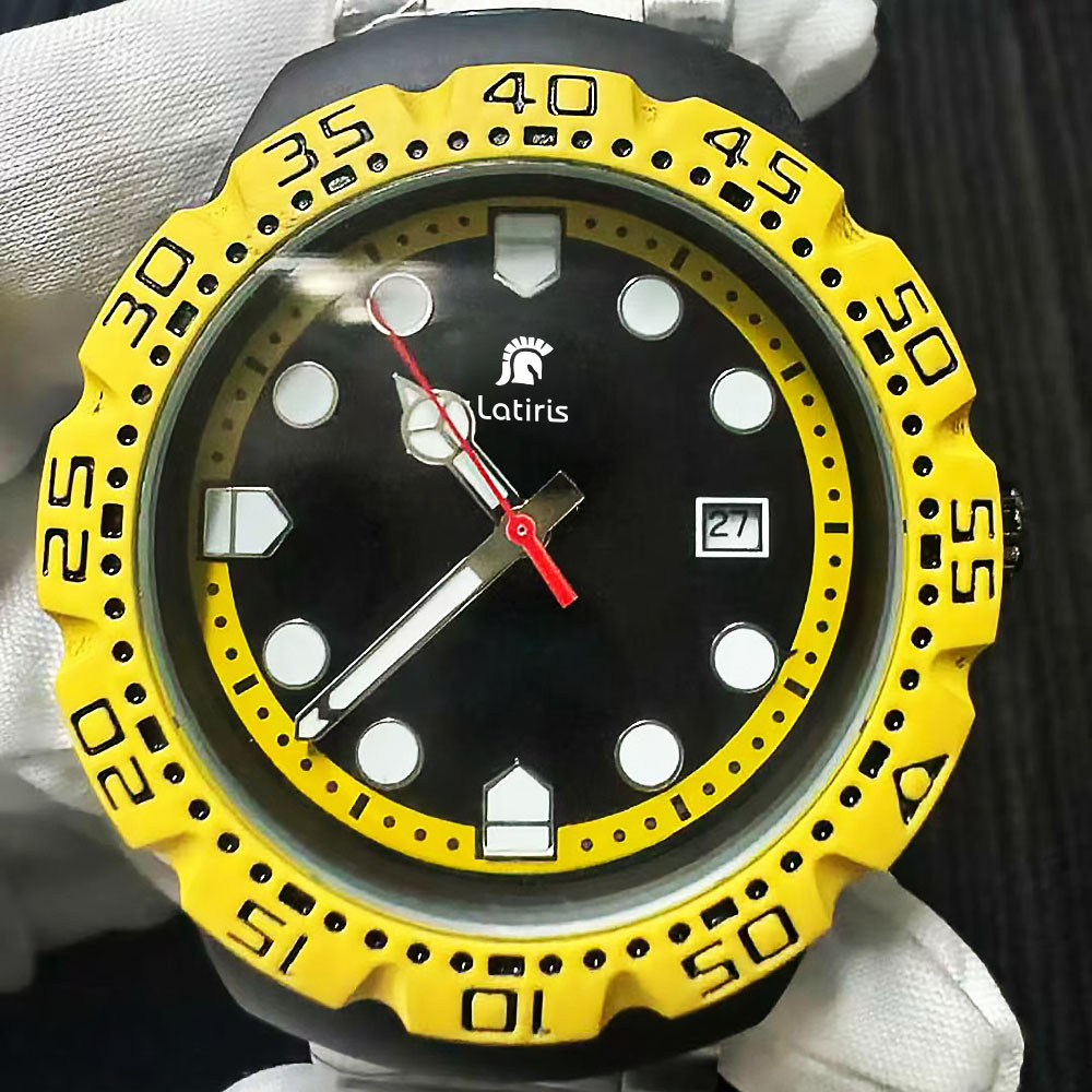 Yellow dial quartz watch