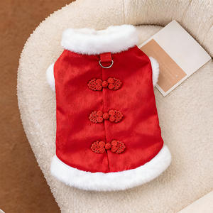 Nieuw Binnen Nieuwjaar Kat Hond Tang Pak Winter Rood Zacht Dik Warm Vest Voor Honden - Product Image 5